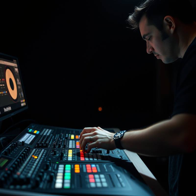 En person mixer et spor på et mixing board